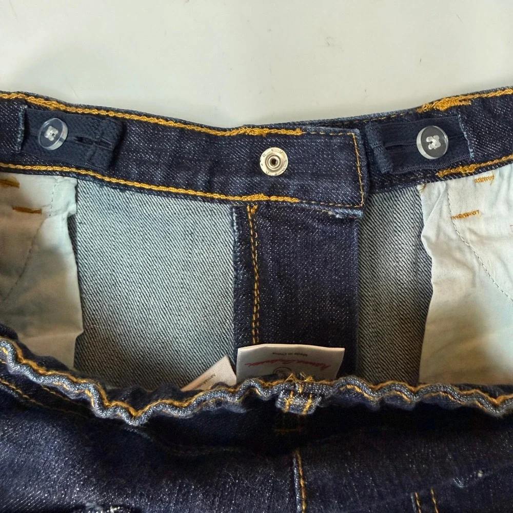 Hanna Andersson Jeans 150 Girls 12 Blue Kid Dark Wash Straight Leg Stretch Denim